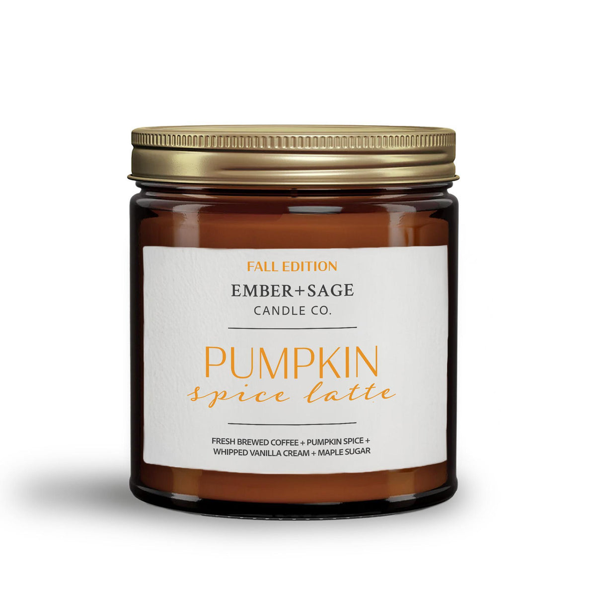 Pumpkin Spice Latte | Fall Edition | Hand-Poured Soy Coconut Wax Candle | 16oz with Double Wick
