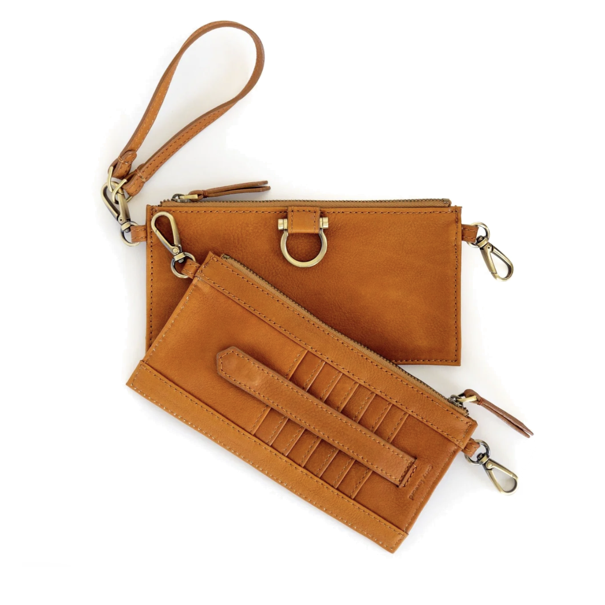 Whisky Raw Premium Soft Leather Evelyn Wristlet Wallet
