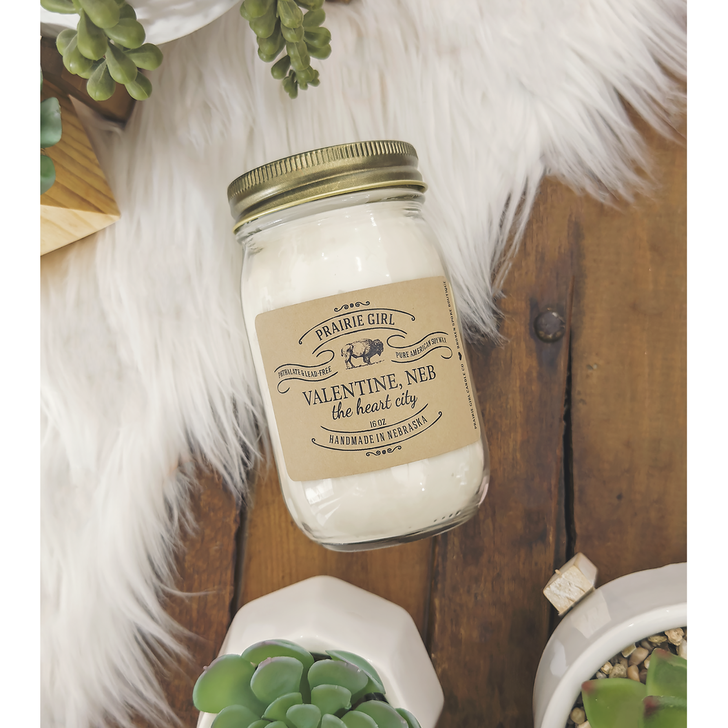 Valentine, Neb “The Heart City" Hand Poured American Soy Candle