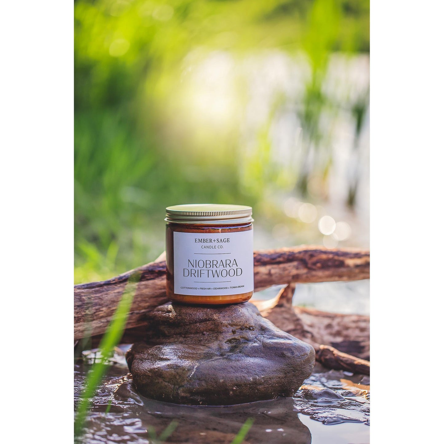 Niobrara Driftwood | Hand-Poured Soy Coconut Wax Candle | 16oz with Double Wick