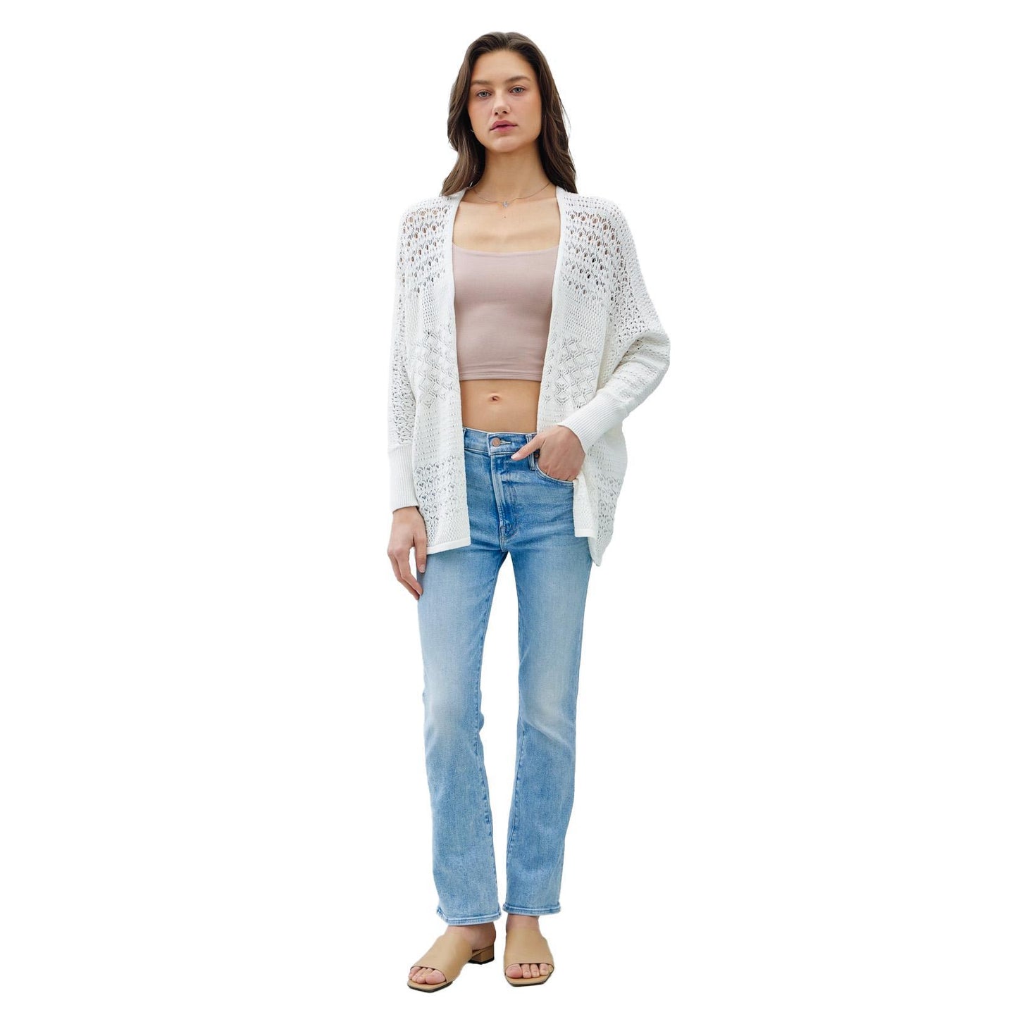 Ivory Light Weight Knit Cardigan