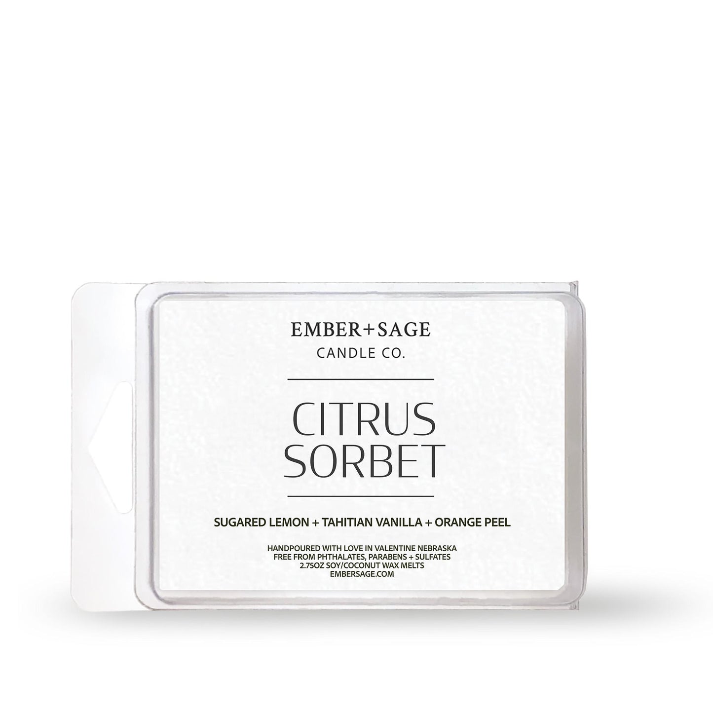 Citrus Sorbet | Hand-Poured Soy Coconut Wax Melt | 2.75oz