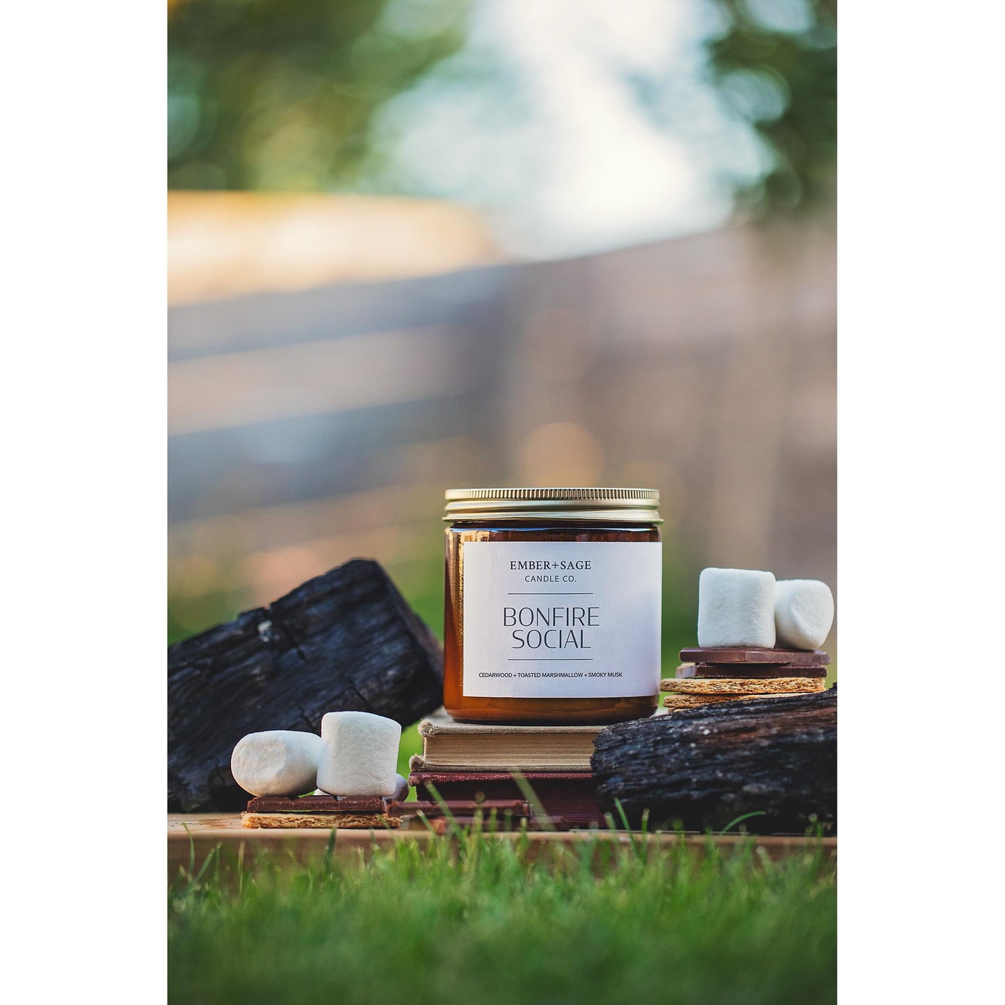 Bonfire Social | Hand-Poured Soy Coconut Wax Candle | 16oz with Double Wick