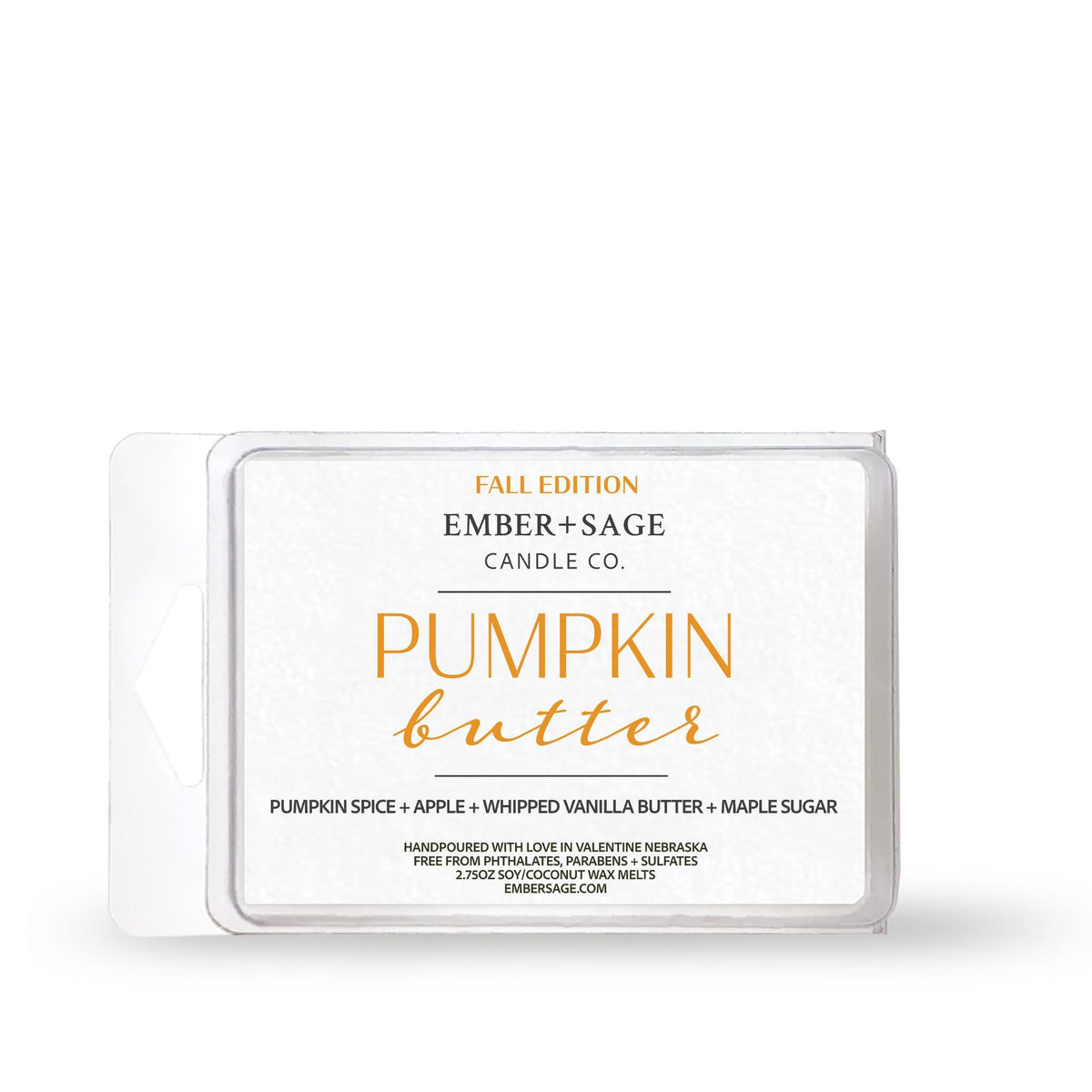 Pumpkin Butter | Fall Edition | Hand-Poured Soy Coconut Wax Melt | 2.75oz