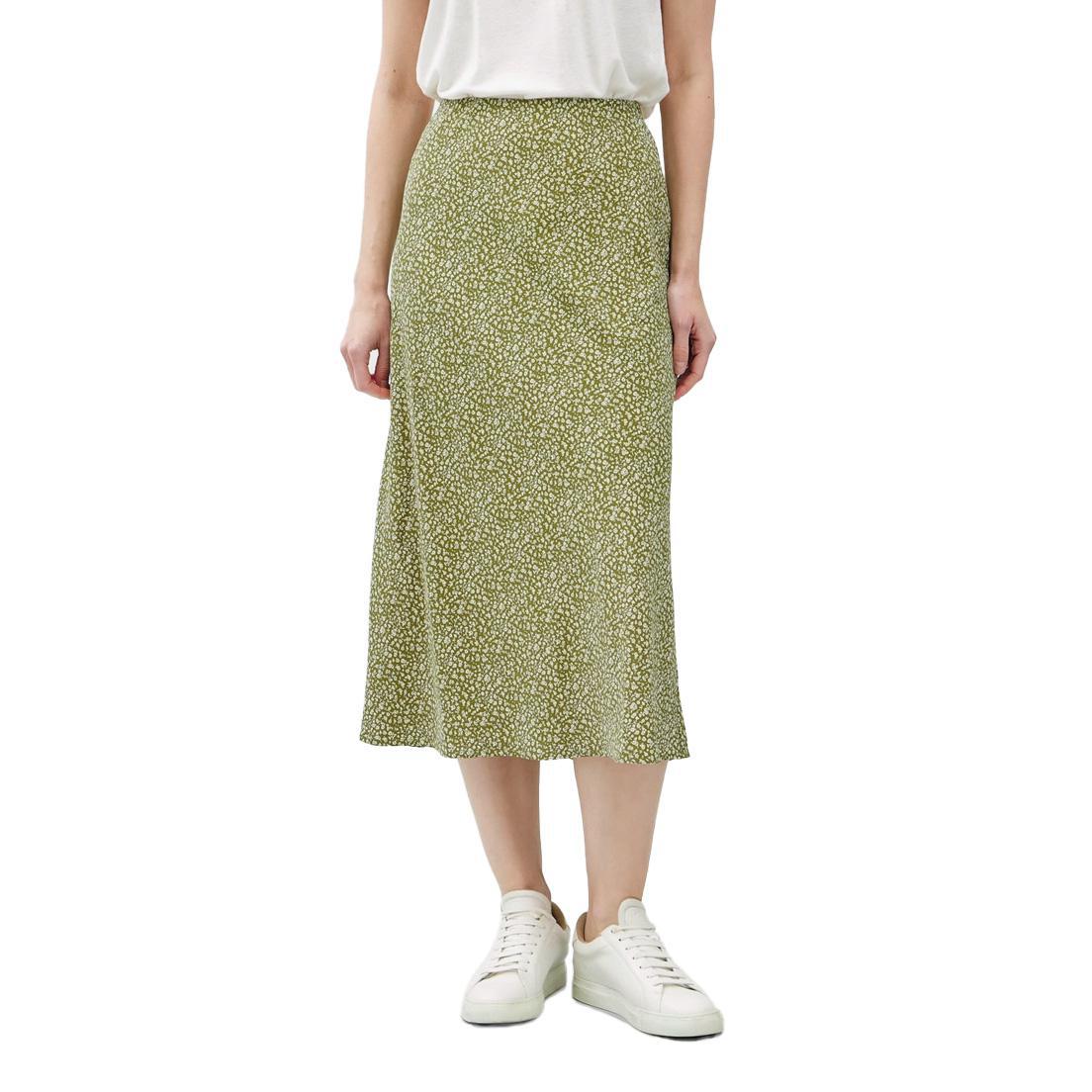 Avocado Printed Midi Skirt