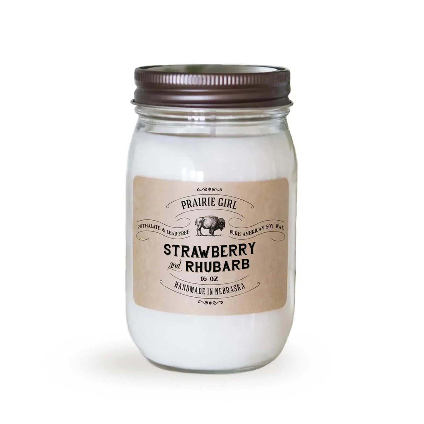 Strawberry and Rhubarb Hand Poured American Soy Candle