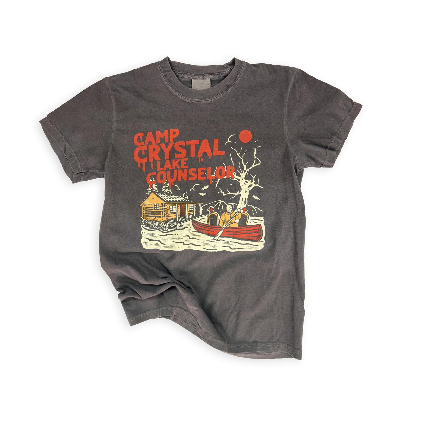 Grey "Camp Crystal Lake Counselor" Graphic Tee