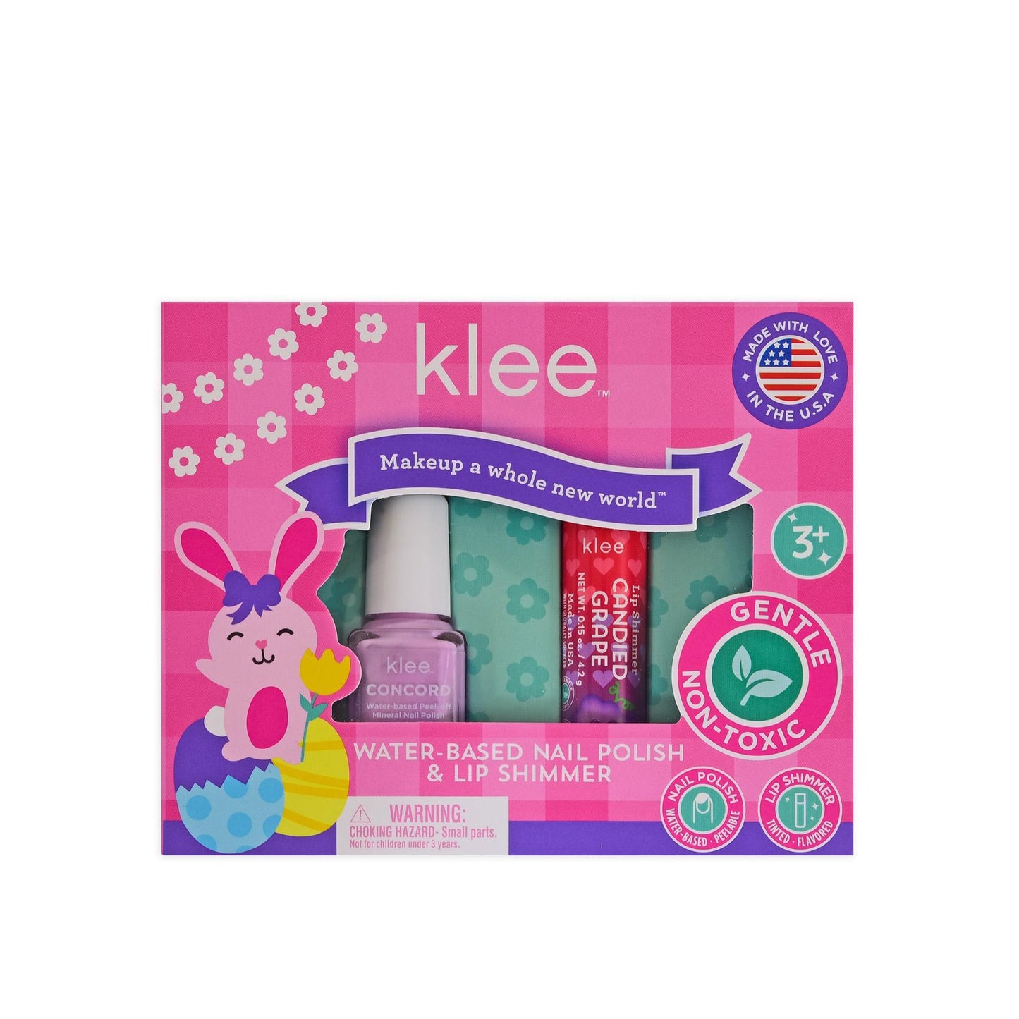 Skipping Purple Non-Toxic Water-Based Nail Polish and Lip Shimmer Duo Set
