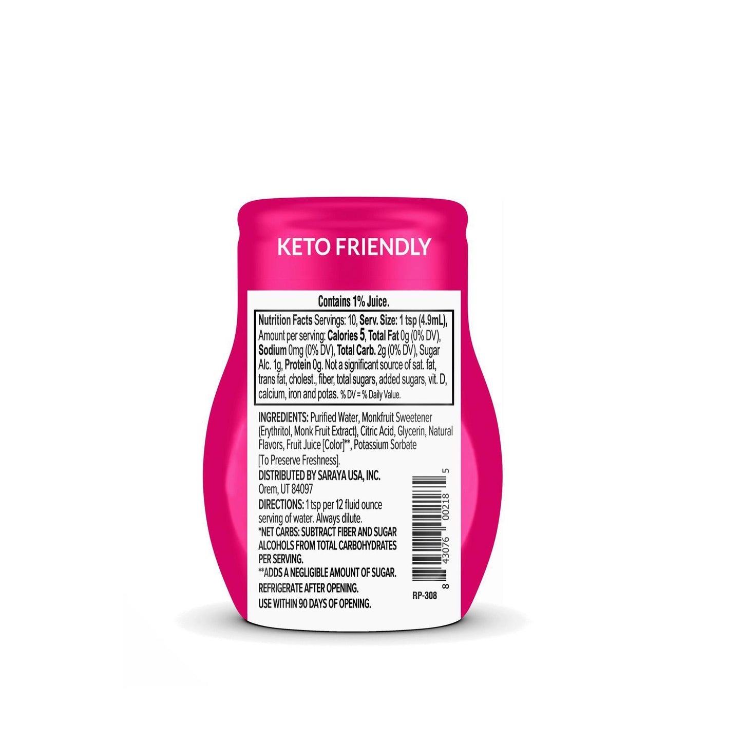 Strawberry Watermelon Monkfruit Sweetened Water Enhancer - 1.67oz