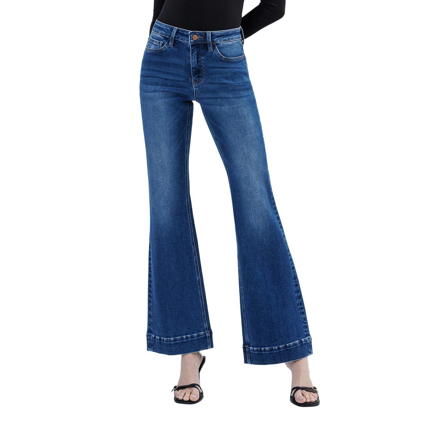 Intrigue High Rise Trouser Hem Flare Jeans