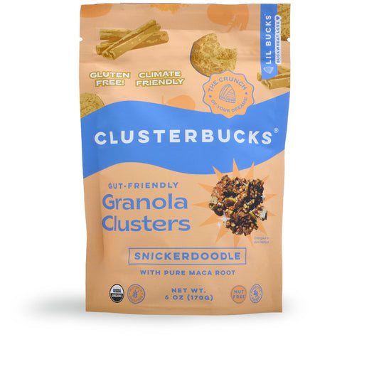 Clusterbucks Snickerdoodle Gut Friendly & Grain Free Granola Superfood Clusters with Pure Maca Root