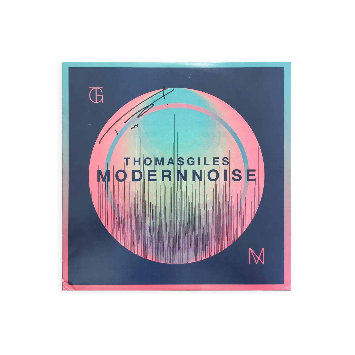 Thomas Giles "Modern Noise" Vinyl Record – 2014 US on Marbled Turquoise Vinyl with Autographed Cover