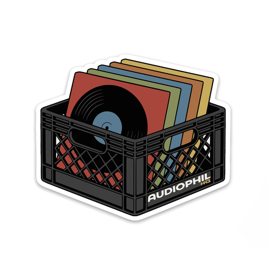 Vinyl Record Milk Crate “AudioPhil HQ" Vinyl Sticker