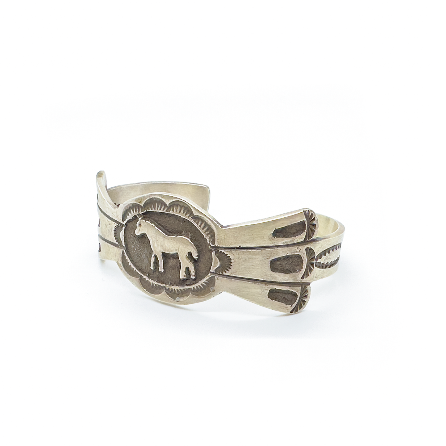 Navajo Sterling Silver Horse Cuff by Emerson Kinsel