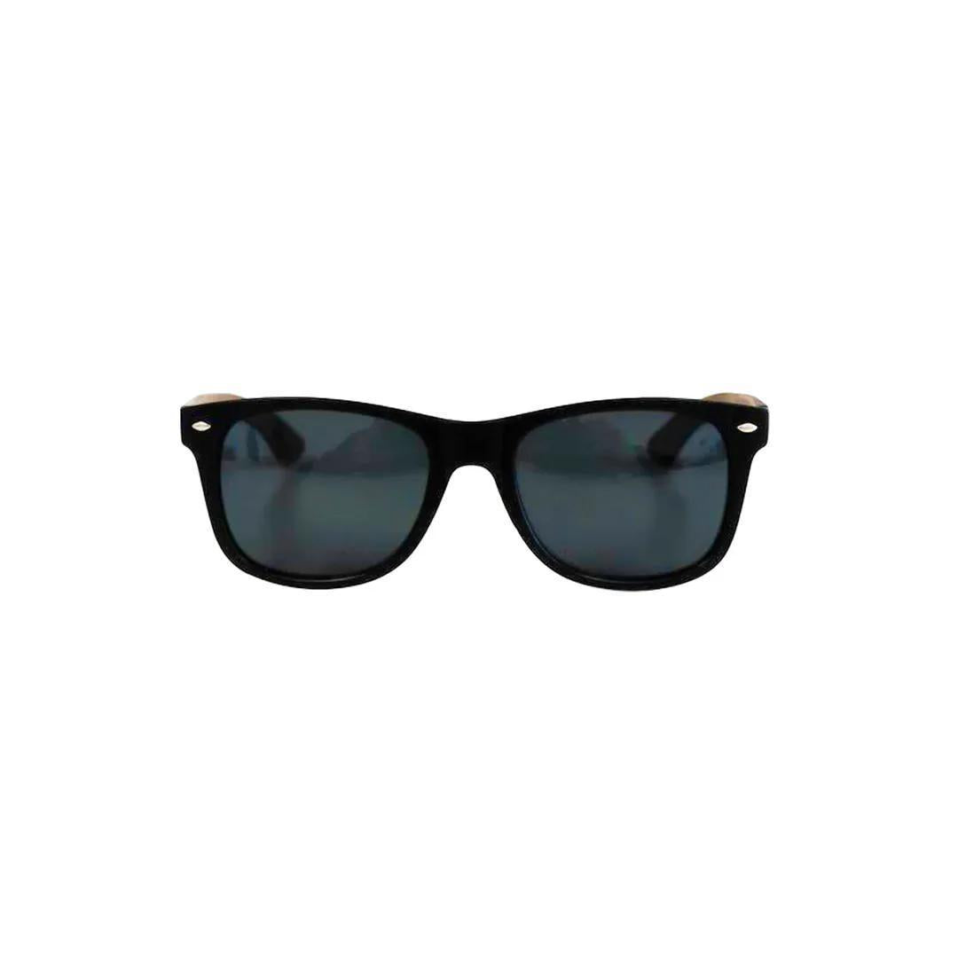 Natural Black Walnut Wood Sunglasses with Nebraska State Brand