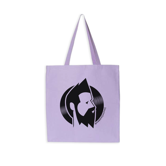 Eco Mr Broken Spoke Lavender Canvas Record Tote Bag