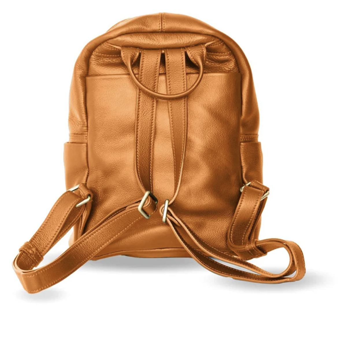 Amelia Leather Backpack Whisky Raw Leather