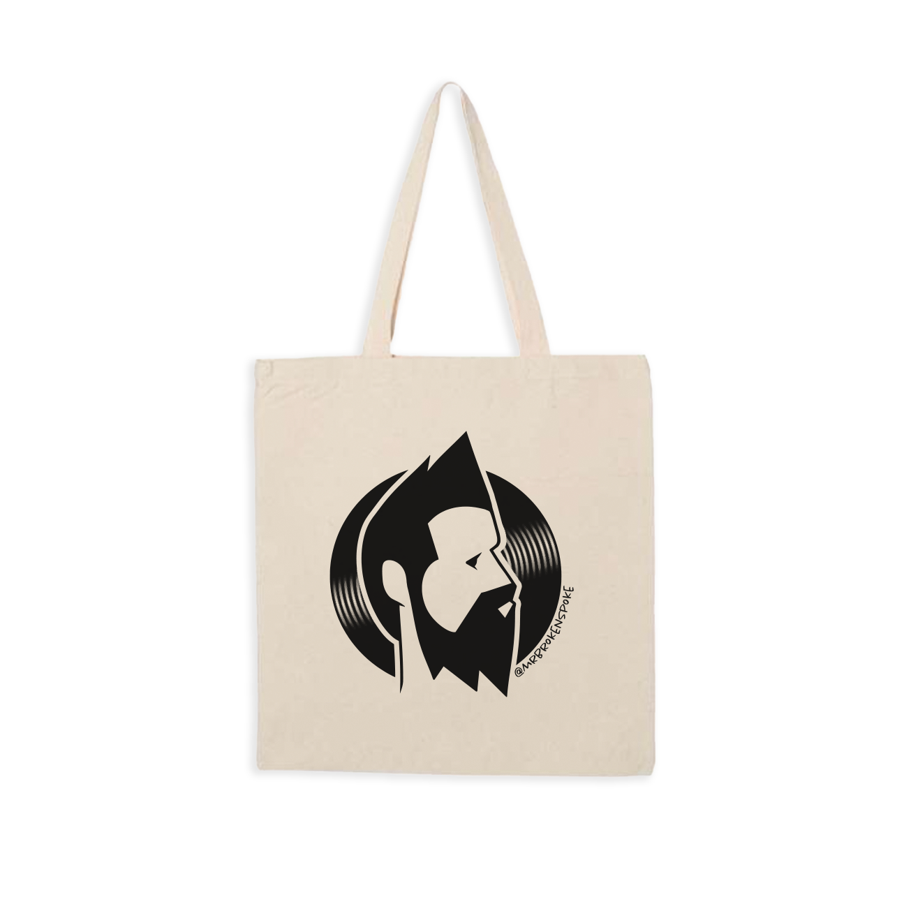 Eco Mr Broken Spoke Canvas Record Tote Bag