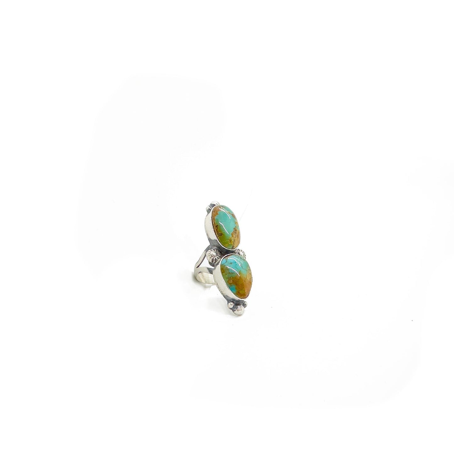 Navajo Sterling Silver Kingsman Turquoise Ring By Robert Shakey