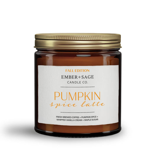 Pumpkin Spice Latte | Fall Edition | Hand-Poured Soy Coconut Wax Candle | 16oz with Double Wick