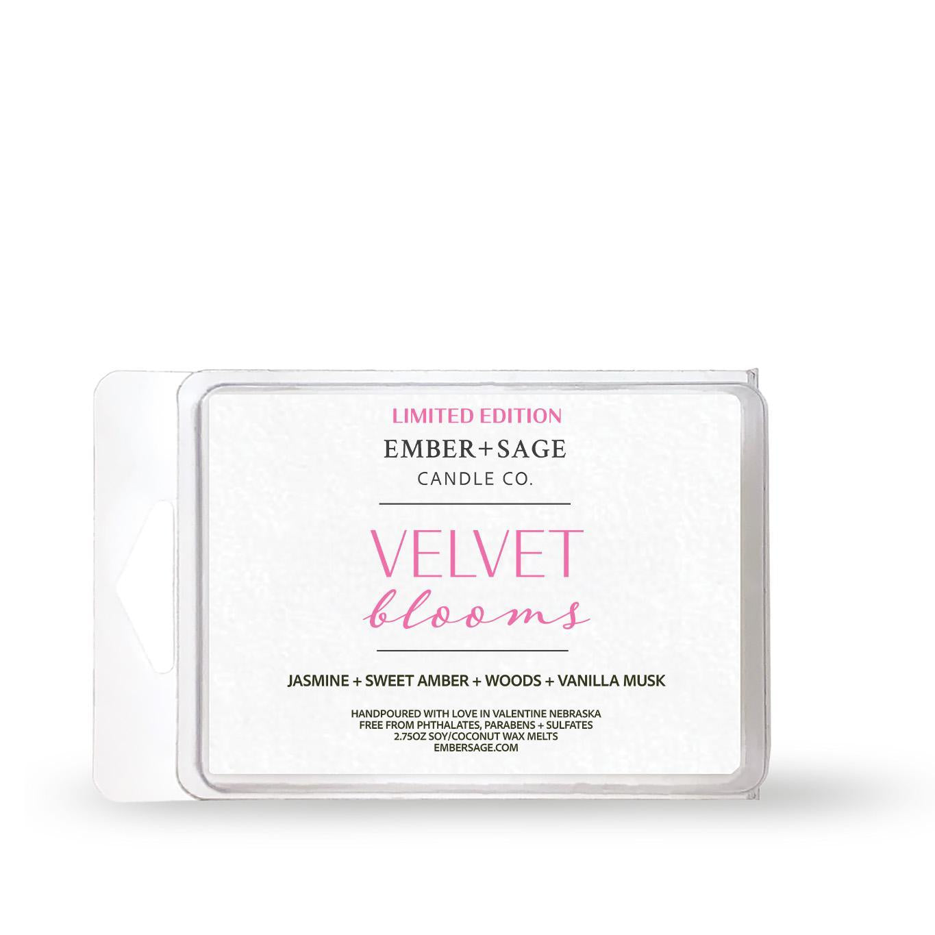 Velvet Blooms | Limited Edition | Hand-Poured Soy Coconut Wax Melt | 2.75oz