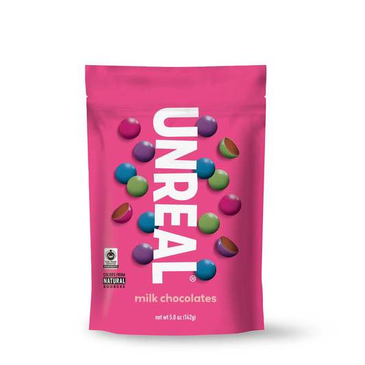 Unreal Milk Chocolate Gems - Naturally Colored, Made with Fair Trade Ingredients