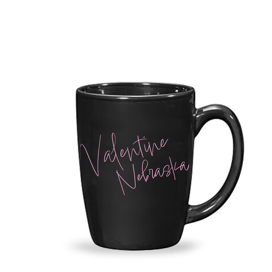 11oz Gloss Black "Valentine Nebraska" Signature Ceramic Coffee Mug