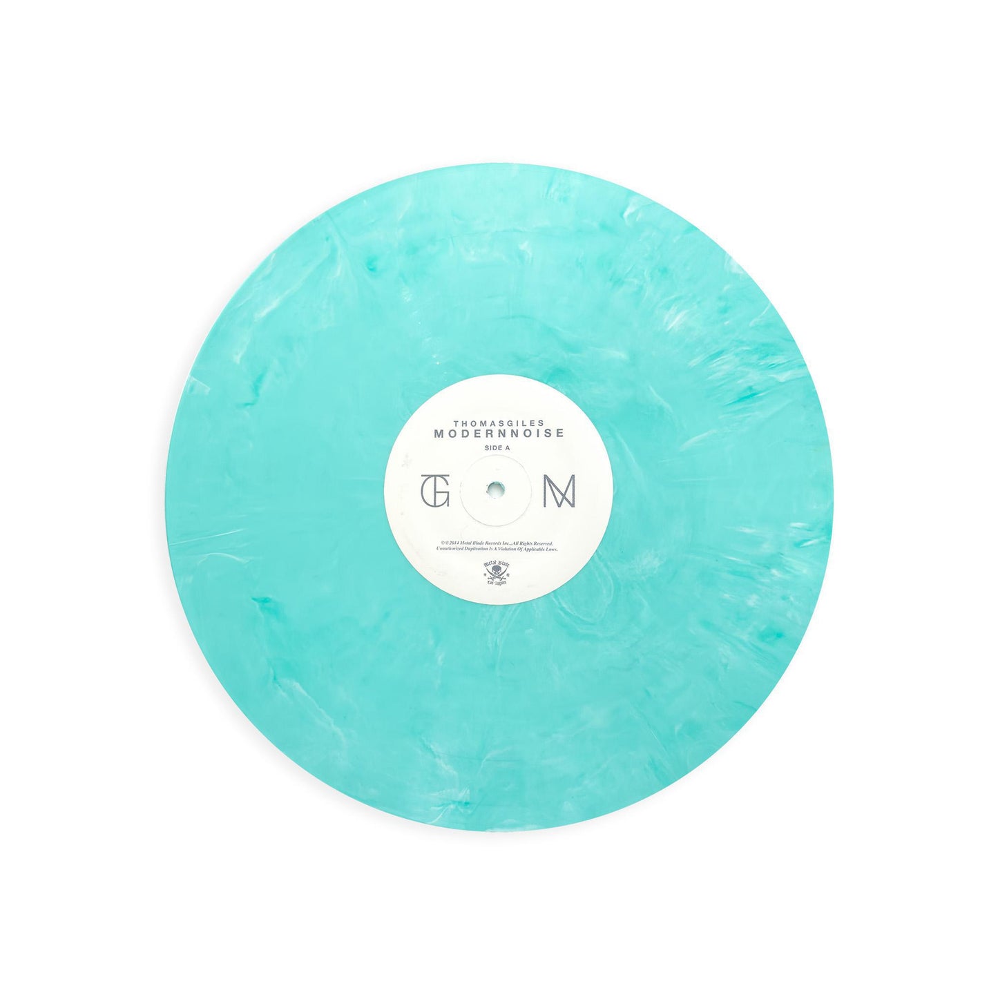 Thomas Giles "Modern Noise" Vinyl Record – 2014 US on Marbled Turquoise Vinyl with Autographed Cover