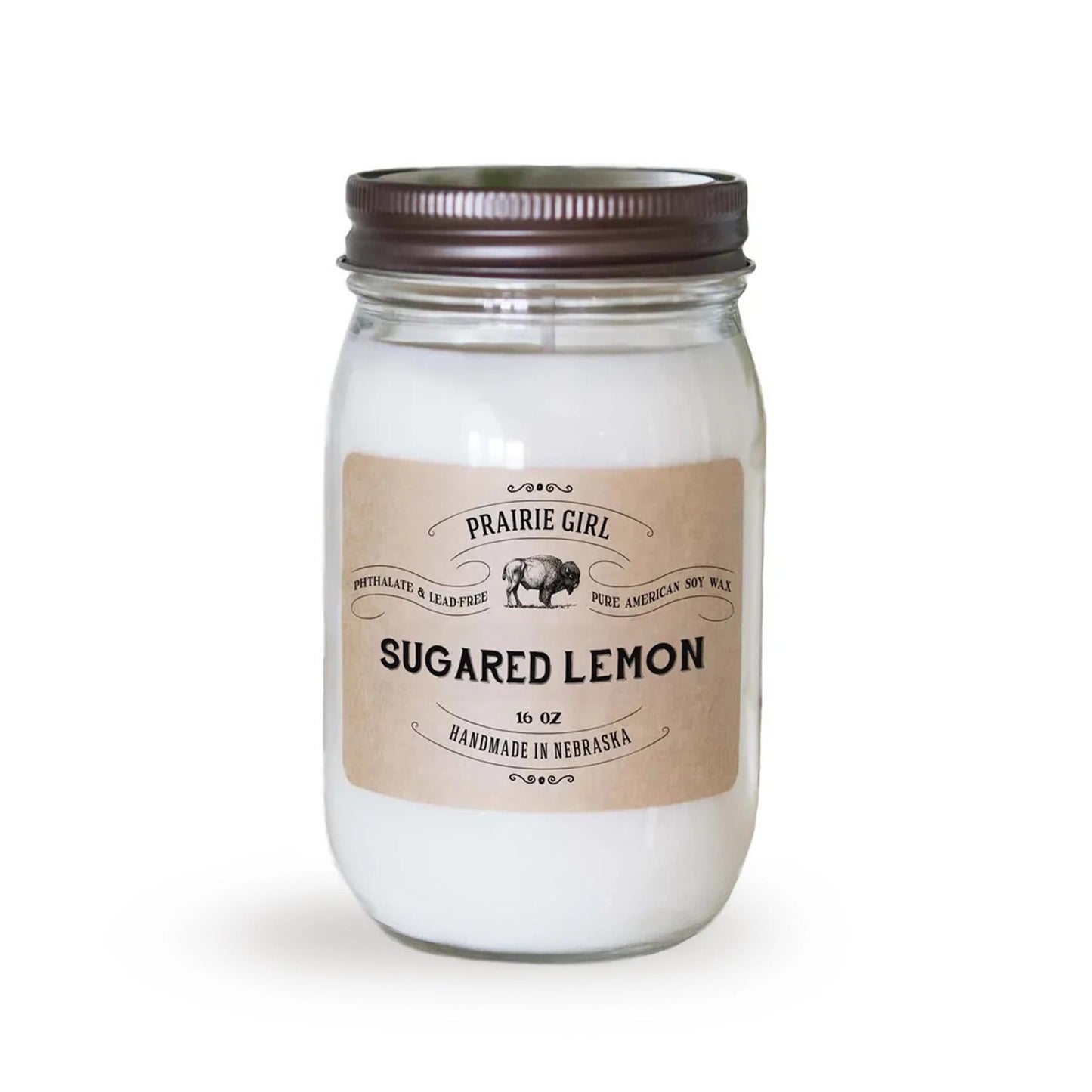 Sugared Lemon Hand Poured American Soy Candle