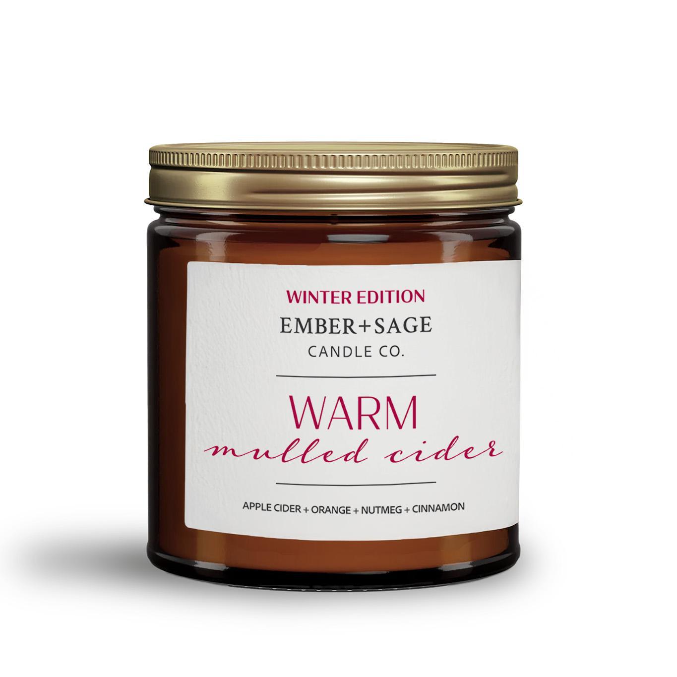 Warm Mulled Cider | Winter Edition | Hand-Poured Soy Coconut Wax Candle | 16oz with Double Wick