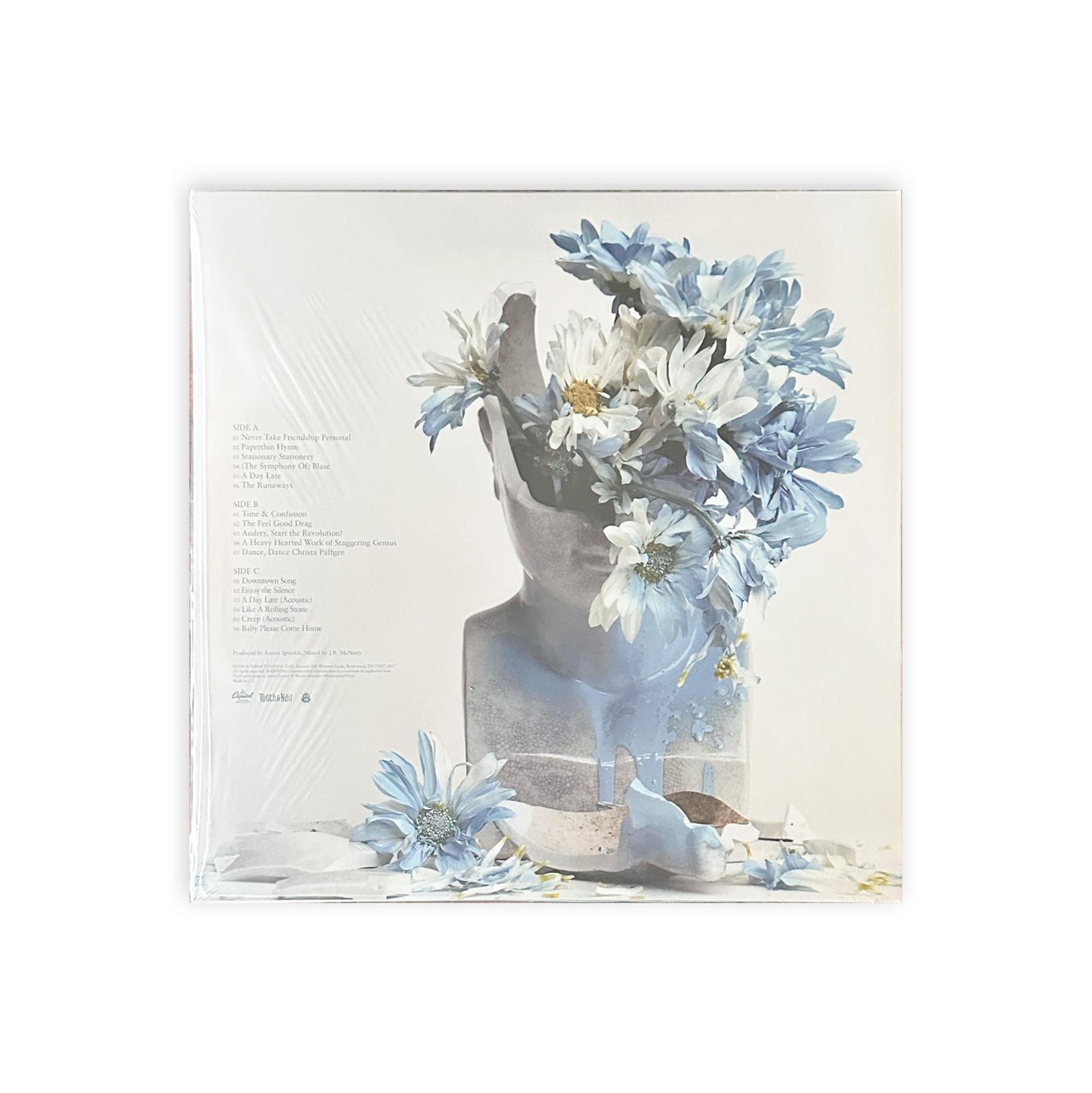 Anberlin “Never Take Friendship Personal" 2LP Vinyl Record – 2025 Deluxe 20th Anniversary Edition – Cyan/Baby Blue Vinyl