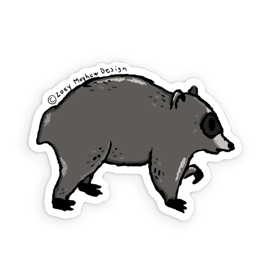 Hand-Drawn Jimothy Raccoon Vinyl Sticker