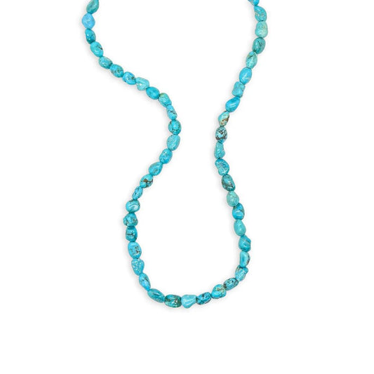 Navajo Sleeping Beauty Turquoise Nugget Necklace