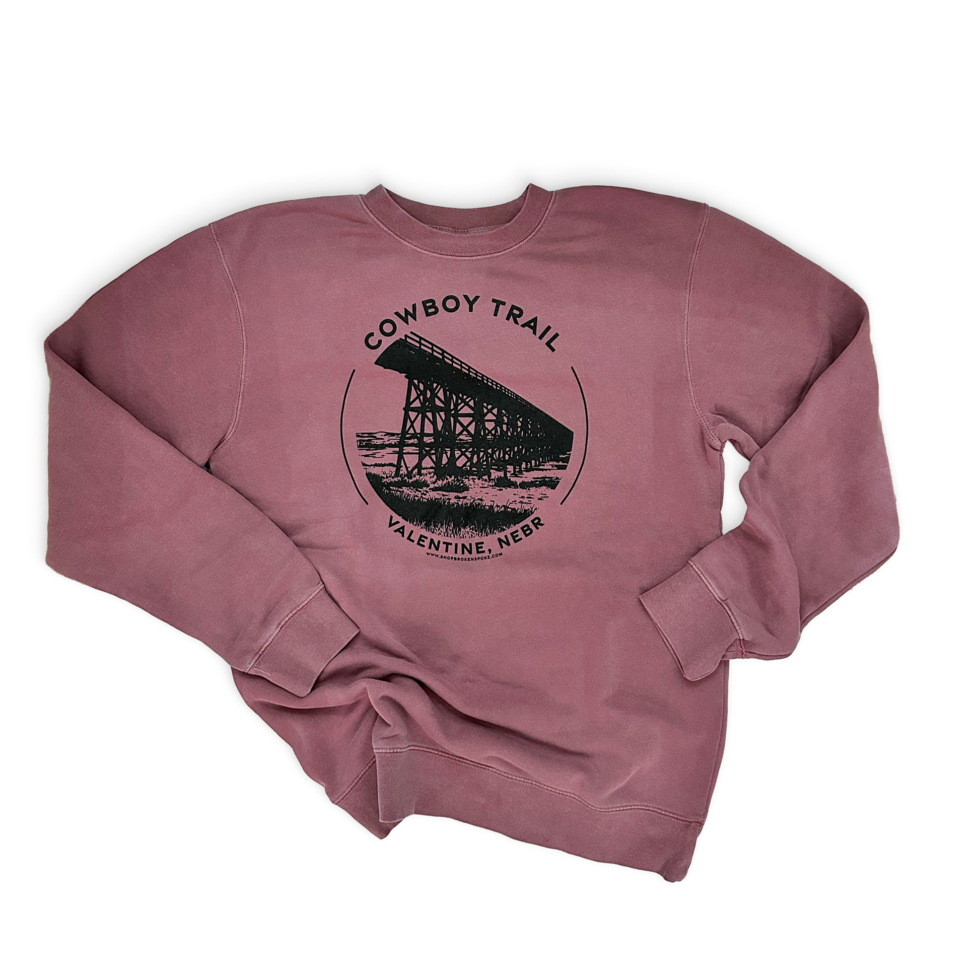 Maroon “Cowboy Trail: Valentine, Nebr” Railroad Bridge