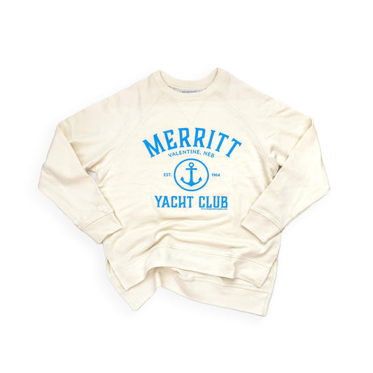 Beach Sand “Merritt Yacht Club: Est. 1964" Valentine, Neb. Women's French Terry Graphic Sweatshirt