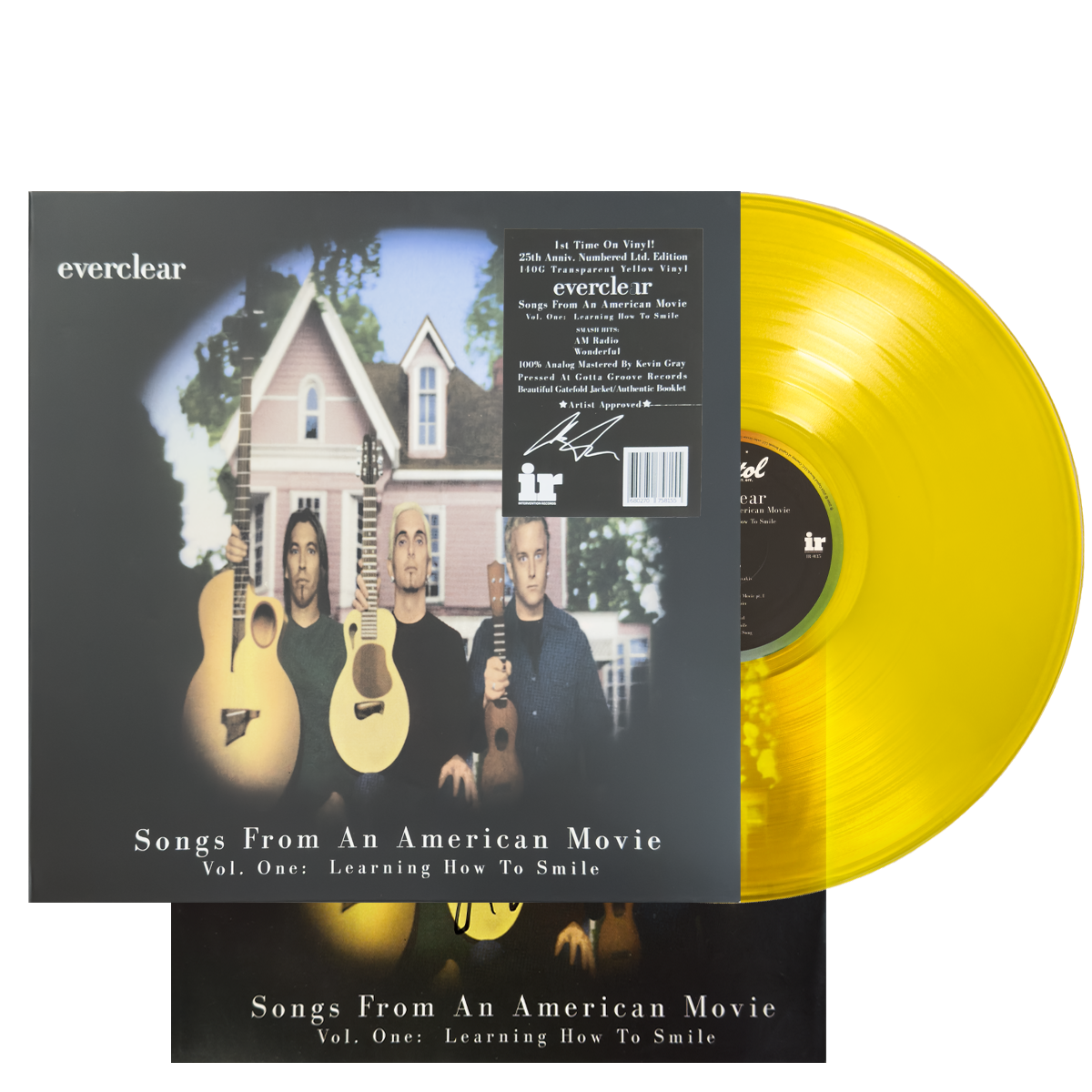 Everclear "Songs From An American Movie" Vinyl Record – Numbered Transparent Yellow with Signed Booklet