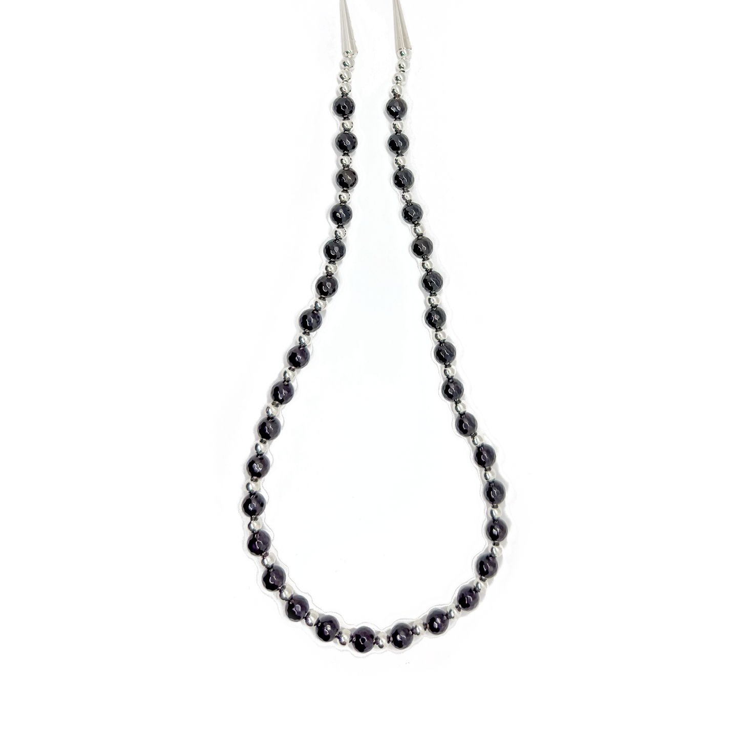 Sicangu Lakota Oyate Black Onyx Sterling Silver Necklace