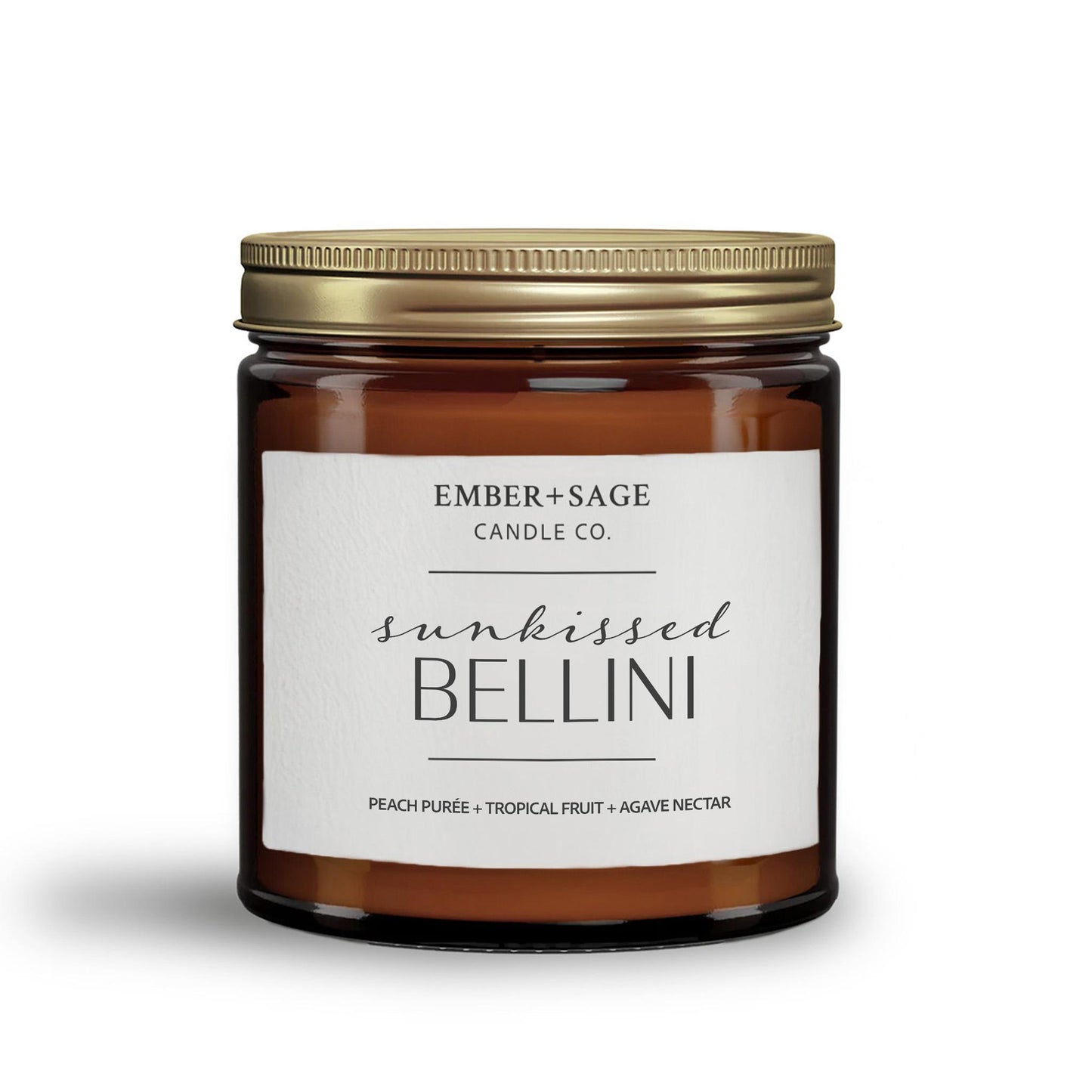 Sunkissed Bellini | Hand-Poured Soy Coconut Wax Candle | 16oz with Double Wick