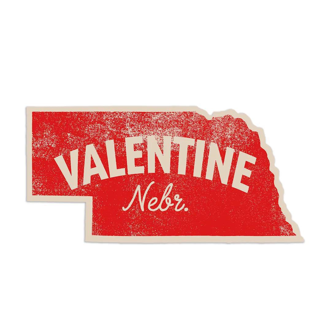 Vintage Inspired "Valentine, Nebraska" State Postcard