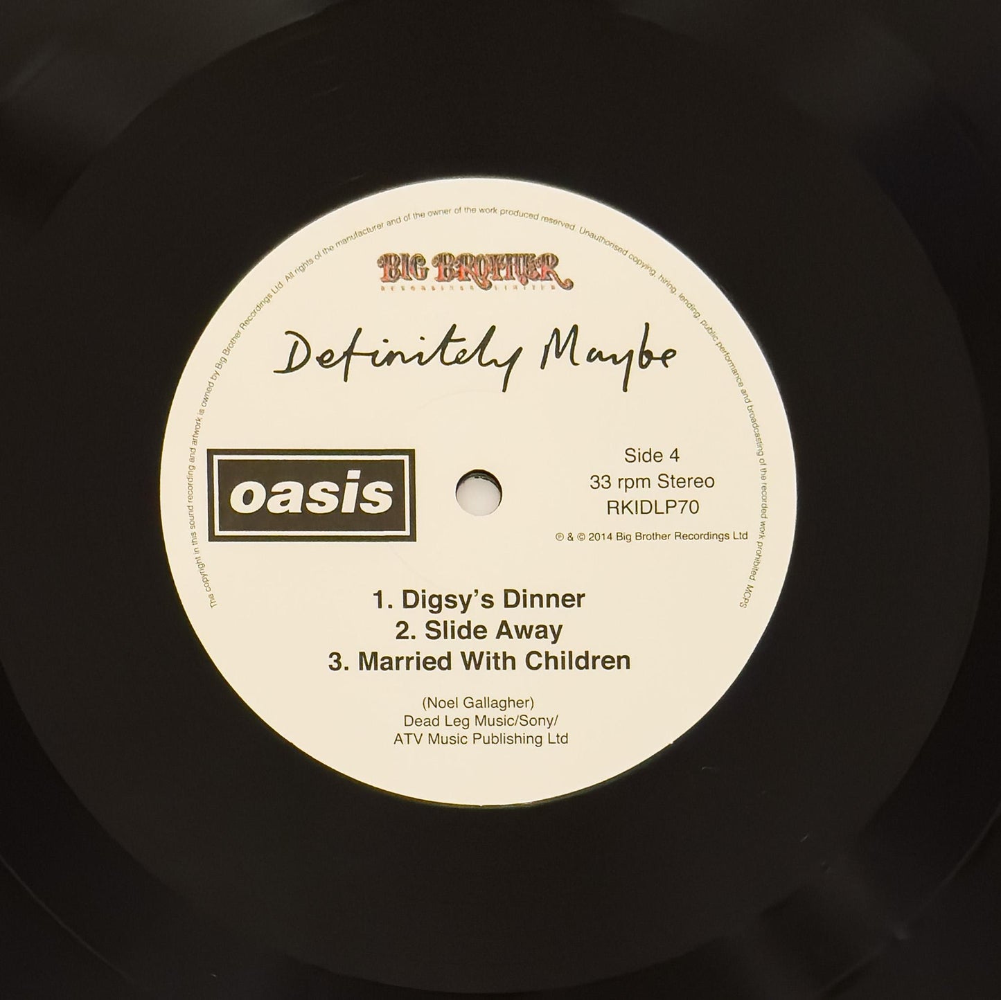 Oasis "Definitely Maybe" 2LP 180g Gatefold Vinyl Record – 2021 European Import Press