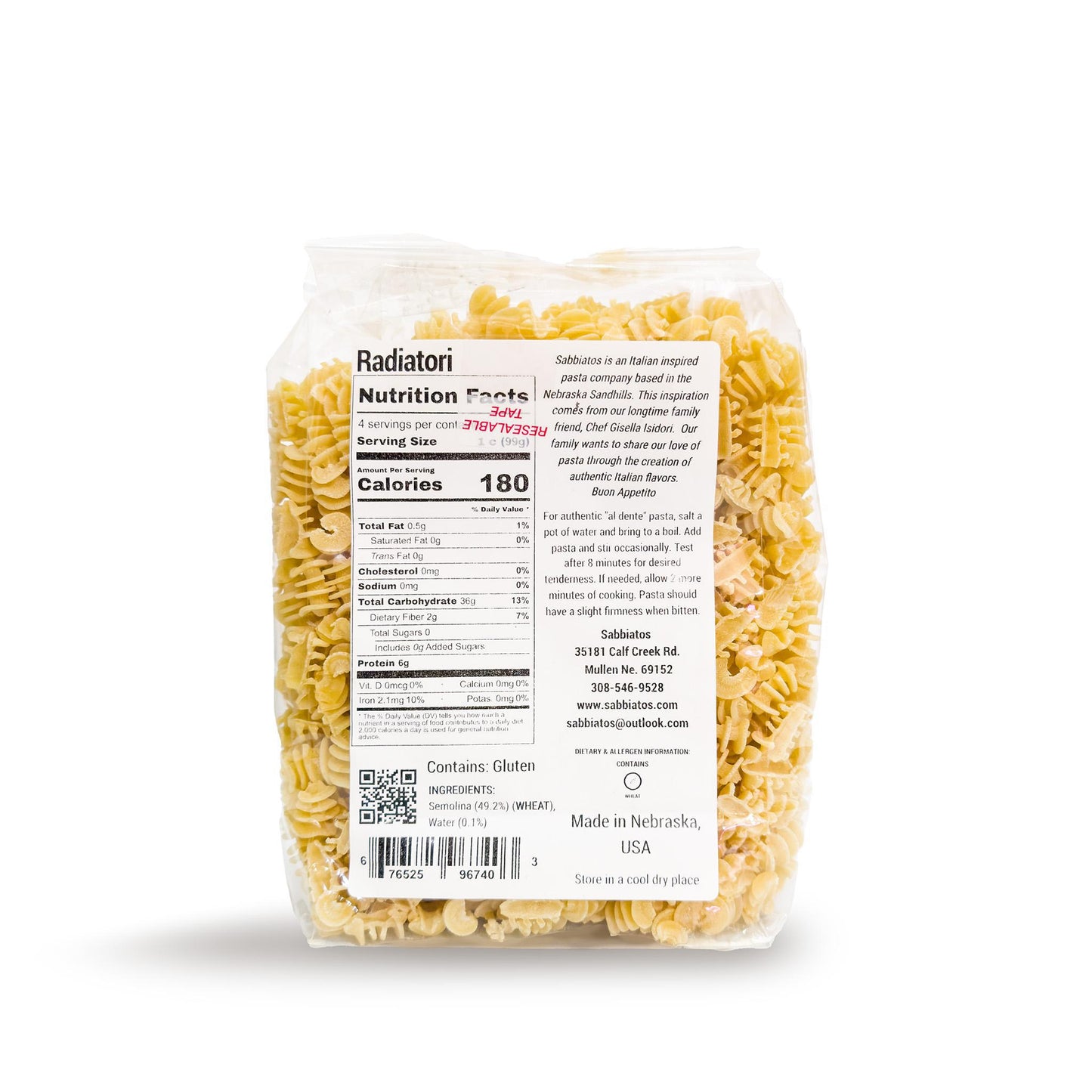 Radiatori Semolina Artisanal Pasta