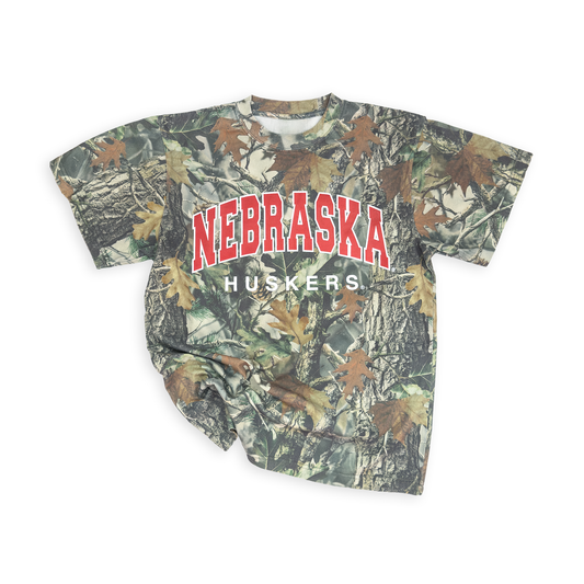 Camo “Nebraska Huskers" Collegiate Graphic Tee