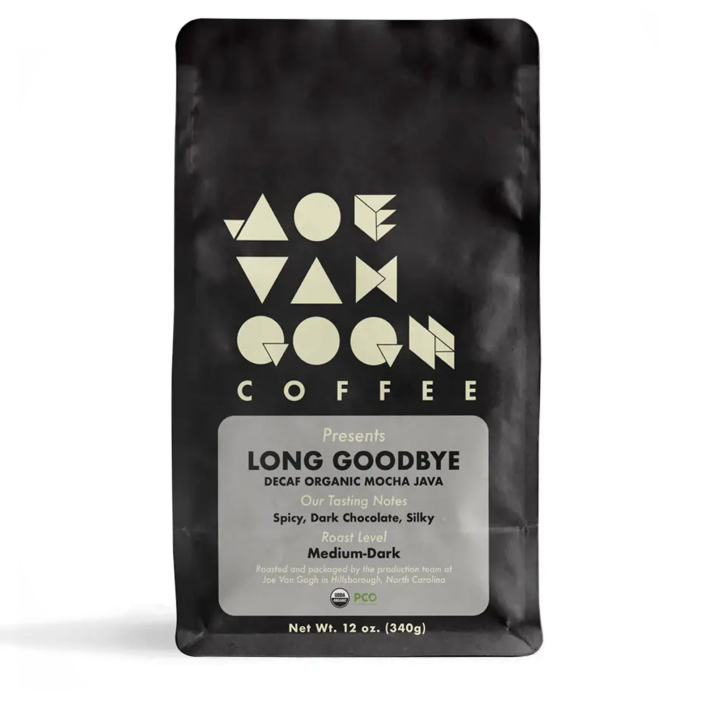 Long Goodbye Organic Decaf Mocha Java Blend Whole Bean Coffee