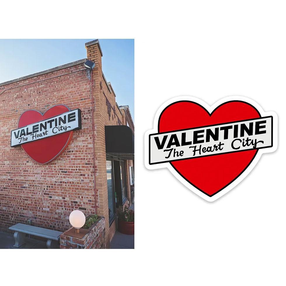 Valentine, Nebraska "The Heart City" Vinyl Sticker