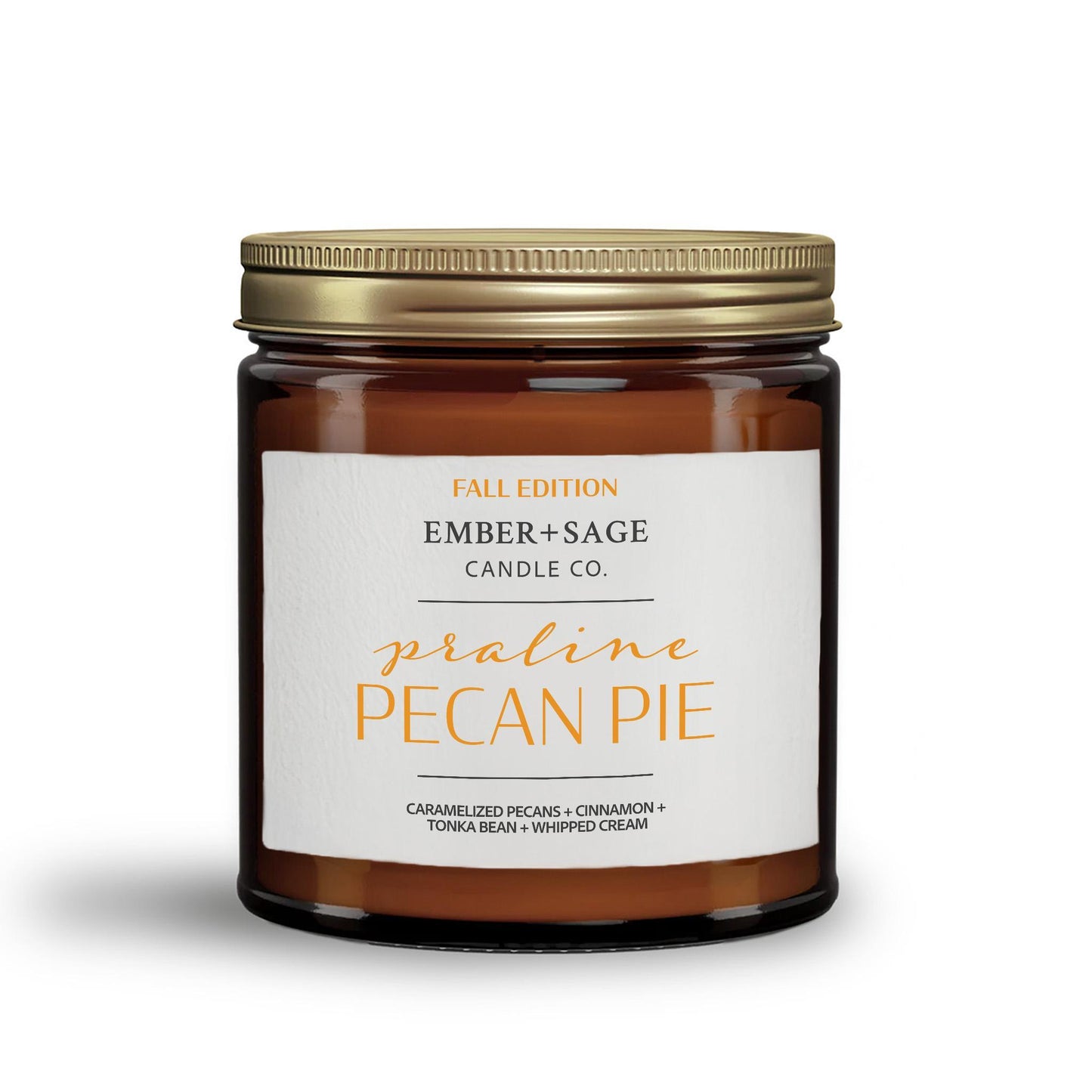 Praline Pecan Pie | Fall Edition | Hand-Poured Soy Coconut Wax Candle | 16oz with Double Wick