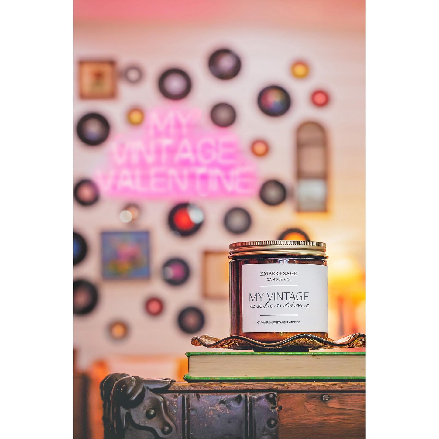 My Vintage Valentine | Hand-Poured Soy Coconut Wax Candle | 16oz with Double Wick