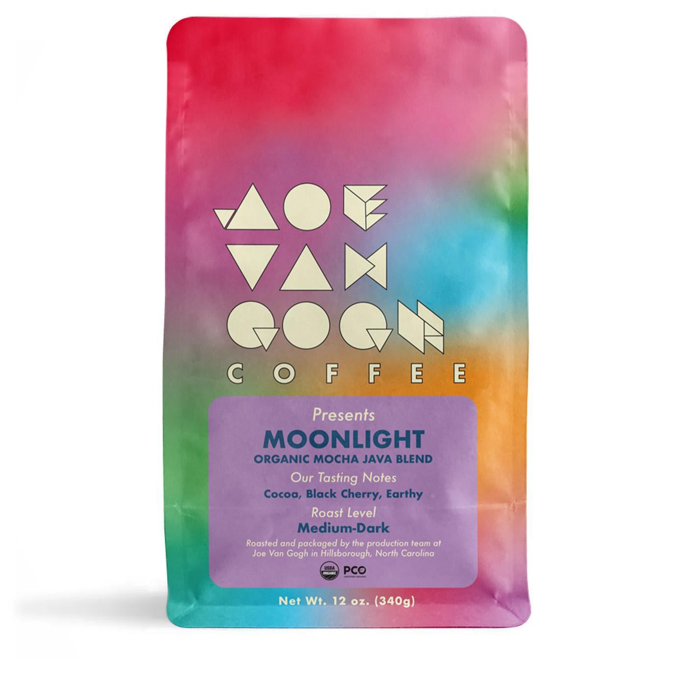 Moonlight Organic Mocha Java Whole Bean Coffee