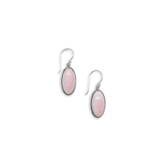 Navajo Pink Conch Shell Earrings by Zia