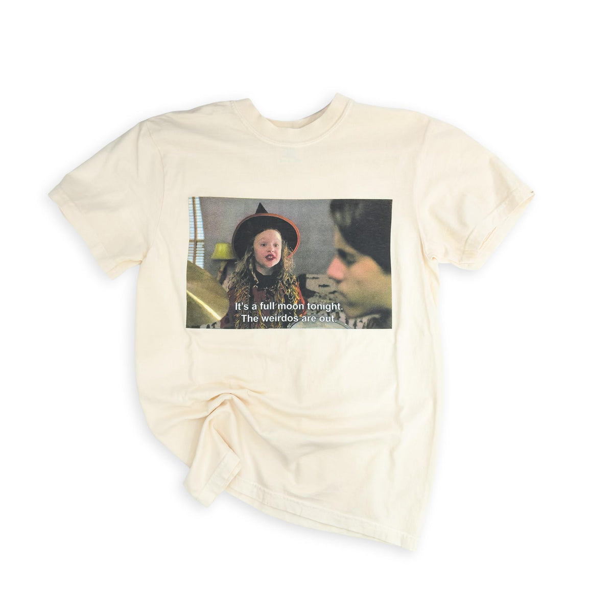 Cream "The Weirdos Are Out" Hocus Pocus Halloween Picture Graphic Tee