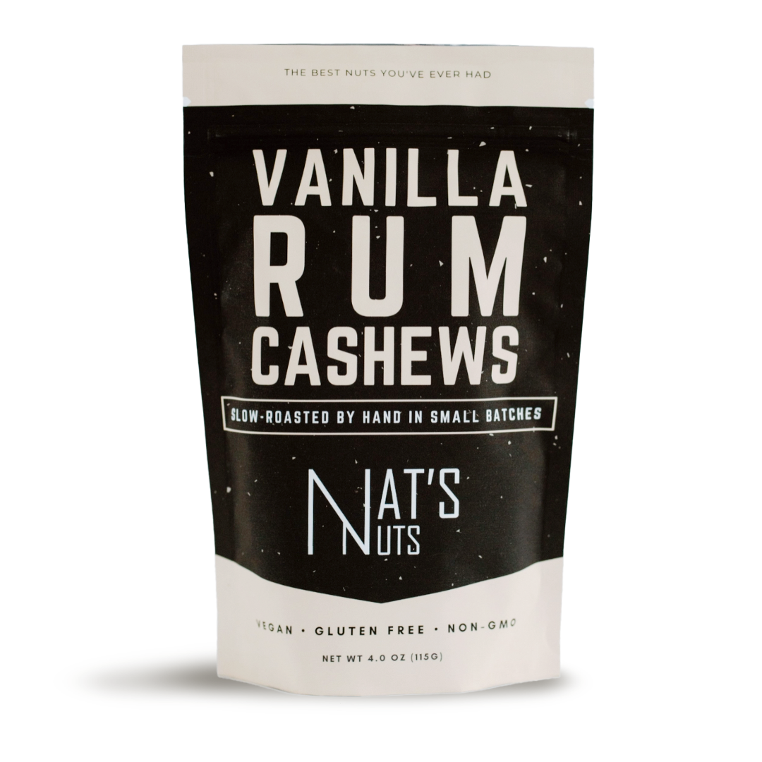 Vanilla Rum Cashews — Slow-Roasted by Hand in Small Batches